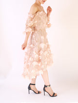 Marchesa Notte(マルケッサ ノッテ)のミディドレス結婚式やパーティーにぴったりのレンタルアイテム。