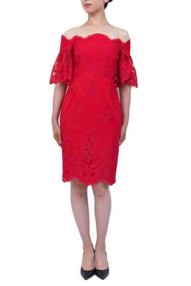 Badgley Mischka(バッジェリー ミシュカ)のひざ丈ドレス結婚式やパーティーにぴったりのレンタルアイテム。