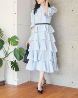 レンタルドレス|Batsheva|水色|ミディ丈|二次会