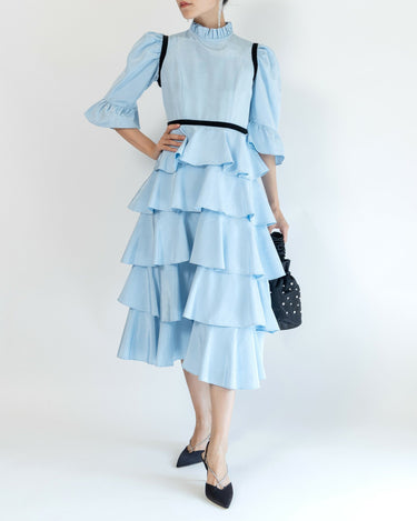 レンタルドレス|Batsheva|水色|ミディ丈|二次会