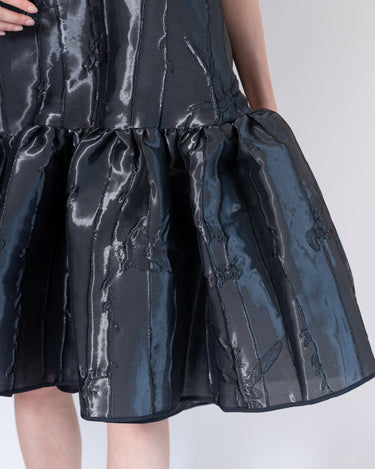 黒|パフ袖|レンタルドレス|結婚式お呼ばれ|Cecilie Bahnsen(セシリーバンセン)