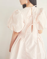レンタルドレス|Cecilie Bahnsen(セシリーバンセン)|ピンク|パフ袖|ミディ丈|結婚式お呼ばれ