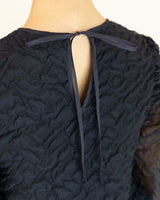 レンタルドレス|Cecilie Bahnsen(セシリーバンセン)|ネイビー|シフォン|ミディ丈|結婚式お呼ばれ