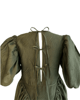 レンタルドレス|Cecilie Bahnsen(セシリーバンセン)|グリーン|ミディ丈|結婚式お呼ばれ