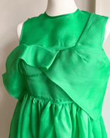 レンタルドレス|Cecilie Bahnsen(セシリーバンセン)|グリーン|ミディ丈|結婚式お呼ばれ