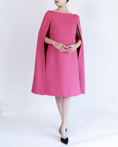 ピンク|ケープ付き|レンタルドレス|結婚式お呼ばれ|CELFORD