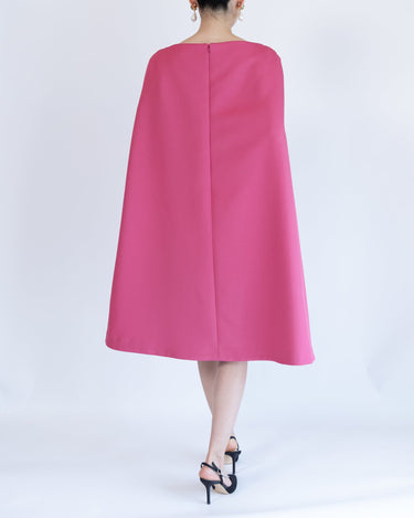 ピンク|ケープ付き|レンタルドレス|結婚式お呼ばれ|CELFORD