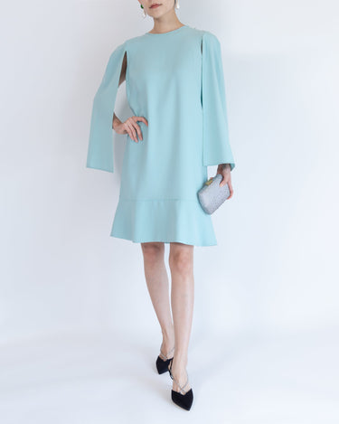 レンタルドレス|Elisabetta Franchi|水色|ミニ丈|結婚式お呼ばれ