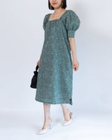 深みグリーン|レンタルドレス|結婚式お呼ばれ|Ganni