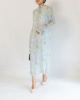 レンタルドレス|Ganni|水色|ロング丈|結婚式お呼ばれ|フォーマル