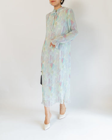 レンタルドレス|Ganni|水色|ロング丈|結婚式お呼ばれ|フォーマル