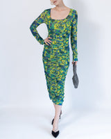 Ganni(ガニー)のミディドレス結婚式やパーティーにぴったりのレンタルアイテム。