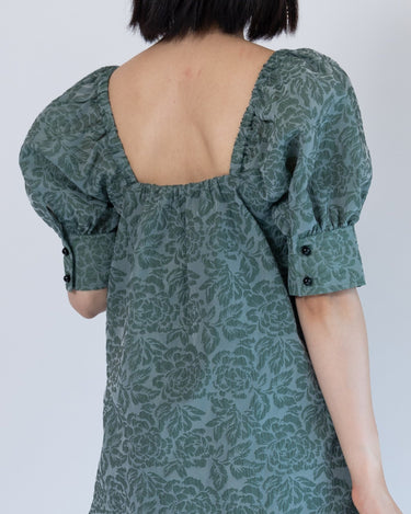 深みグリーン|レンタルドレス|結婚式お呼ばれ|Ganni