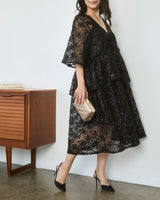 Ganni(ガニー)のミディドレス結婚式やパーティーにぴったりのレンタルアイテム。