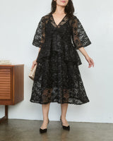 Ganni(ガニー)のミディドレス結婚式やパーティーにぴったりのレンタルアイテム。