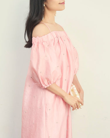 レンタルドレス|Stine Goya|サテン|ミディ丈|結婚式お呼ばれ