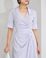 Ganni(ガニー)のミディドレス結婚式やパーティーにぴったりのレンタルアイテム。