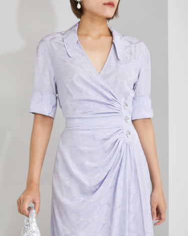 Ganni(ガニー)のミディドレス結婚式やパーティーにぴったりのレンタルアイテム。