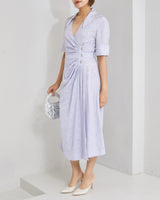 Ganni(ガニー)のミディドレス結婚式やパーティーにぴったりのレンタルアイテム。