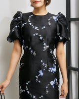 Ganni(ガニー)のミディドレス結婚式やパーティーにぴったりのレンタルアイテム。