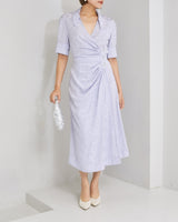 Ganni(ガニー)のミディドレス結婚式やパーティーにぴったりのレンタルアイテム。