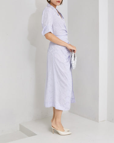 Ganni(ガニー)のミディドレス結婚式やパーティーにぴったりのレンタルアイテム。