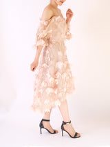 Marchesa Notte(マルケッサ ノッテ)のミディドレス結婚式やパーティーにぴったりのレンタルアイテム。