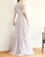 パープル|チュール|ロングドレス|レンタルドレス|結婚式お呼ばれ|Needle & Thread(ニードル アンド スレッド)