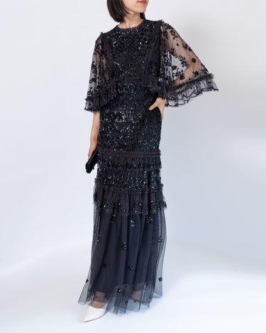 Needle & Thread(ニードル アンド スレッド)のロングドレス結婚式やパーティーにぴったりのレンタルアイテム。