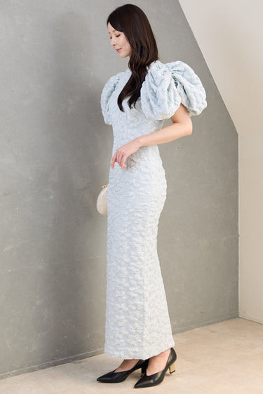 レンタルドレス|Rotate Birger Christensen|水色|ロング丈|結婚式お呼ばれ