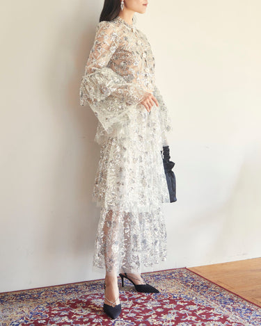 Self - Portrait(セルフ・ポートレート)のロングドレス結婚式やパーティーにぴったりのレンタルアイテム。