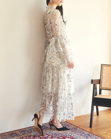 Self - Portrait(セルフ・ポートレート)のロングドレス結婚式やパーティーにぴったりのレンタルアイテム。