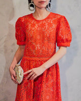 Self - Portrait(セルフ・ポートレート)のミディドレス結婚式やパーティーにぴったりのレンタルアイテム。