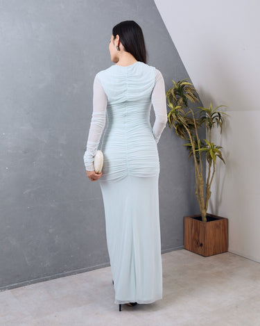 レンタルドレス |Shona Joy(ショナ ジョイ)|アシンメトリーシャーリング ギャザーチュールドレス|結婚式・二次会・パーティー