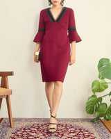 Badgley Mischka(バッジェリー ミシュカ)のミディドレス結婚式やパーティーにぴったりのレンタルアイテム。