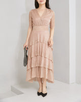 Maje(マージュ)のミディドレス結婚式やパーティーにぴったりのレンタルアイテム。