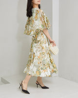 Mikael Aghal(ミカエル アグハール)のミディドレス結婚式やパーティーにぴったりのレンタルアイテム。