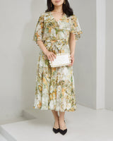 Mikael Aghal(ミカエル アグハール)のミディドレス結婚式やパーティーにぴったりのレンタルアイテム。