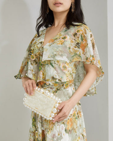 Mikael Aghal(ミカエル アグハール)のミディドレス結婚式やパーティーにぴったりのレンタルアイテム。