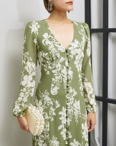 Reformation(リフォーメーション)のミディドレス結婚式やパーティーにぴったりのレンタルアイテム。