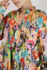 レンタルドレス|Stine Goya|花柄|イエロー|ひざ丈|結婚式お呼ばれ