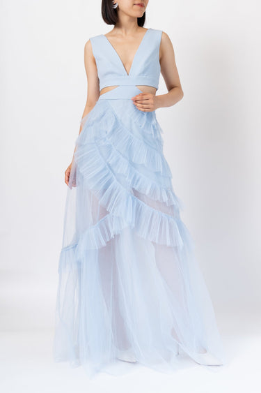 Bcbgmaxazria(ビーシービージーマックスアズリア)のロングドレス結婚式やパーティーにぴったりのレンタルアイテム。