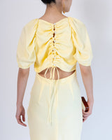 レンタルドレス|Vanessa Cocchiaro|パステルイエロー|ロング丈|結婚式お呼ばれ