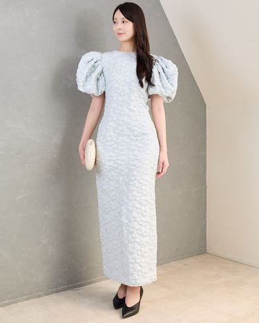レンタルドレス｜Rotate Birger Christensen｜水色｜ロング丈｜結婚式お呼ばれ