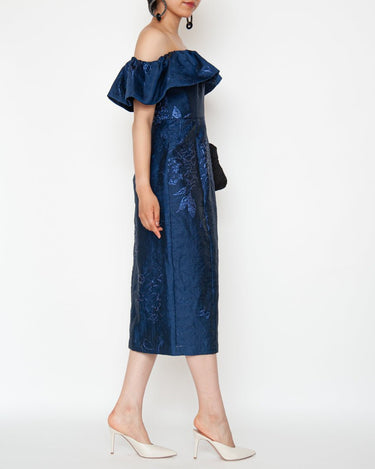 ネイビー｜レンタルドレス｜イブニング｜ML Monique Lhuillier