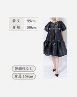 黒｜パフ袖｜レンタルドレス｜結婚式お呼ばれ｜Cecilie Bahnsen（セシリーバンセン）