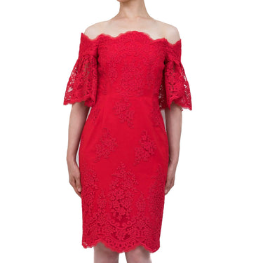 Badgley Mischka（バッジェリー ミシュカ）のひざ丈ドレス結婚式やパーティーにぴったりのレンタルアイテム。