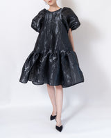 黒｜パフ袖｜レンタルドレス｜結婚式お呼ばれ｜Cecilie Bahnsen（セシリーバンセン）