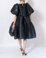 黒｜パフ袖｜レンタルドレス｜結婚式お呼ばれ｜Cecilie Bahnsen（セシリーバンセン）