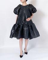 黒｜パフ袖｜レンタルドレス｜結婚式お呼ばれ｜Cecilie Bahnsen（セシリーバンセン）